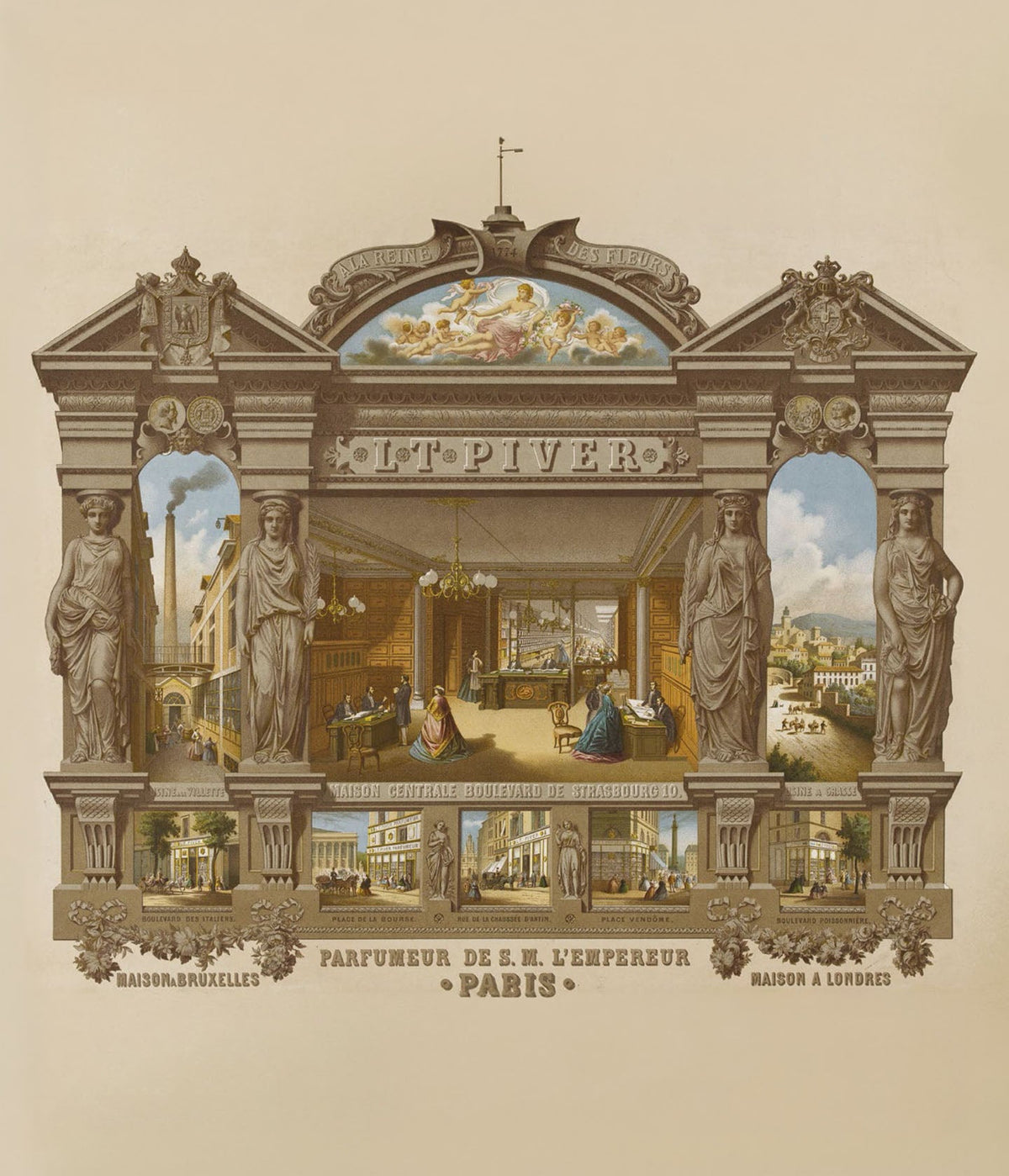 L.T. Piver – historischer Stich der Pariser Manufaktur
