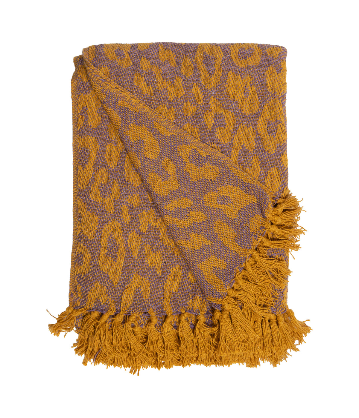 Au Maison Blanket Leopard Ochre / Lilac