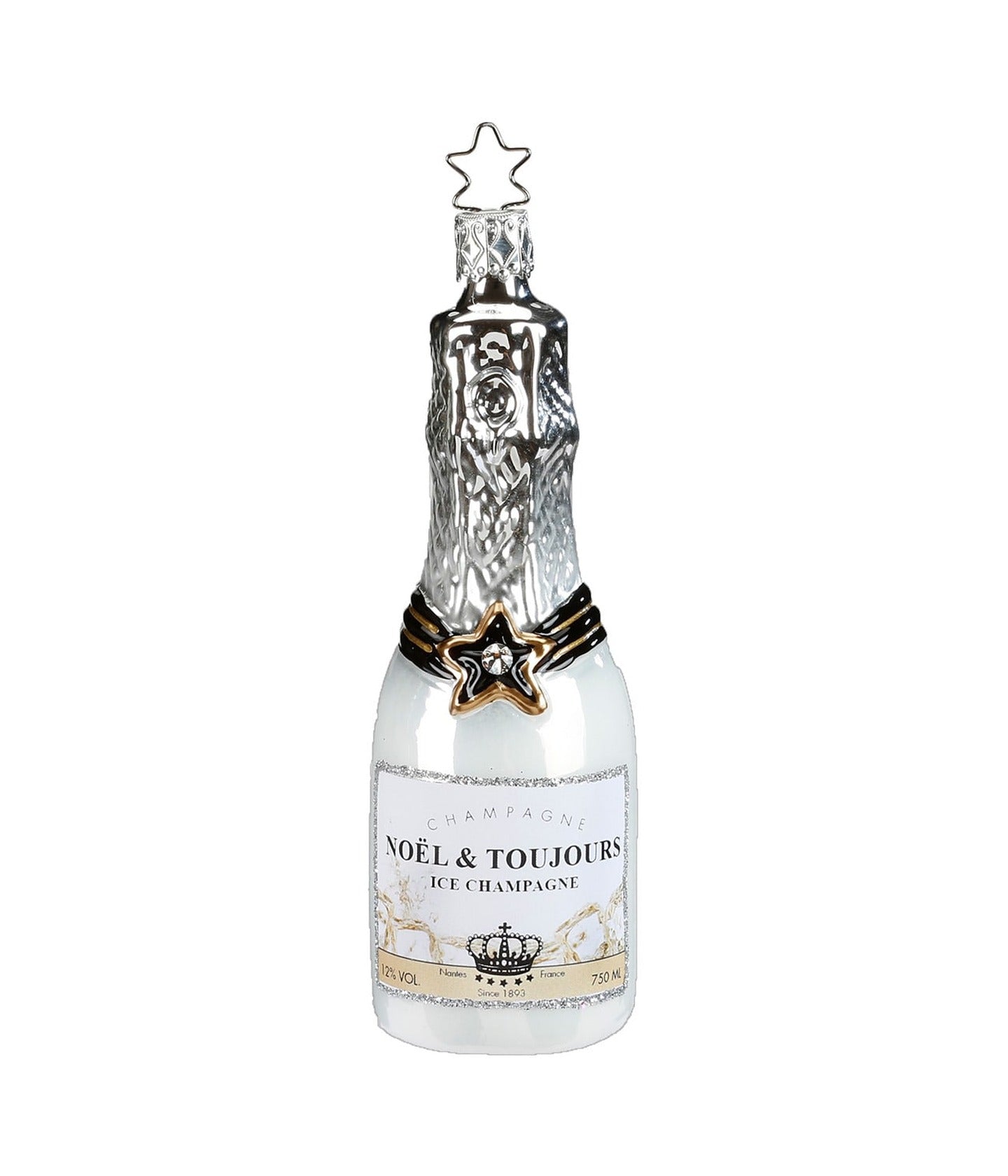 Ice Champagne Christmas Ornament