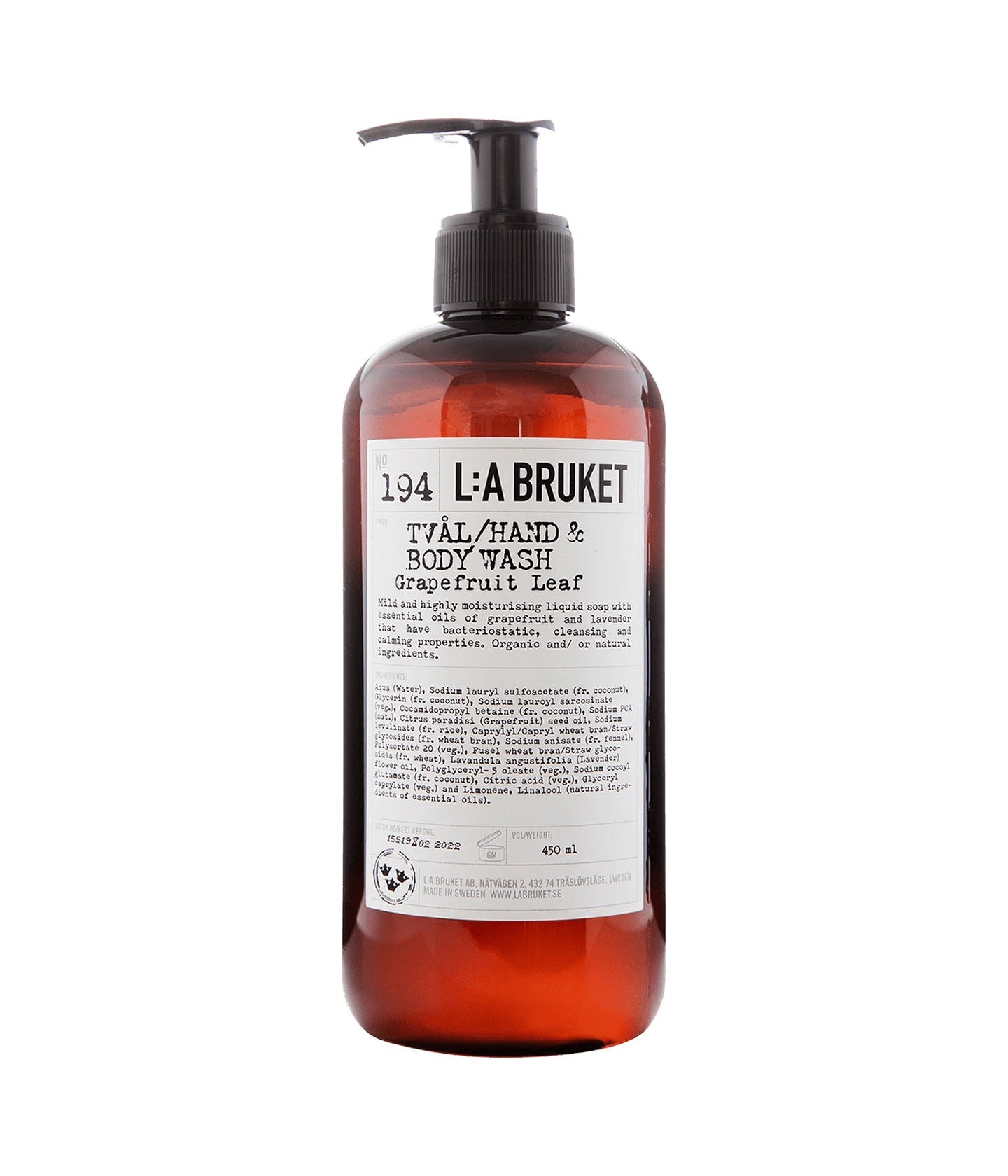 194 Hand & Body Wash Grapefruit Leaf