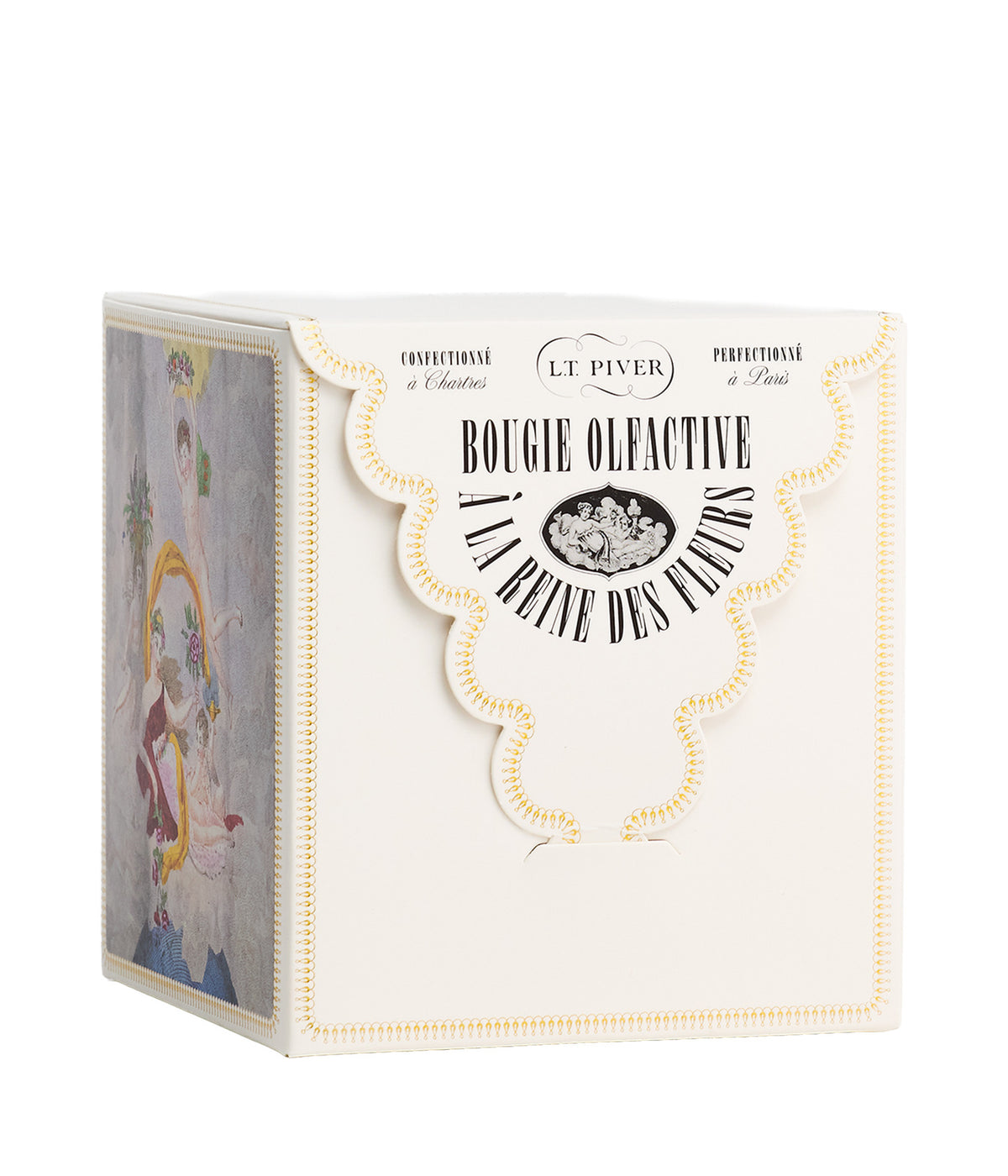 Scented Candle À la Reine des Fleurs – L.T. Piver, candle and box
