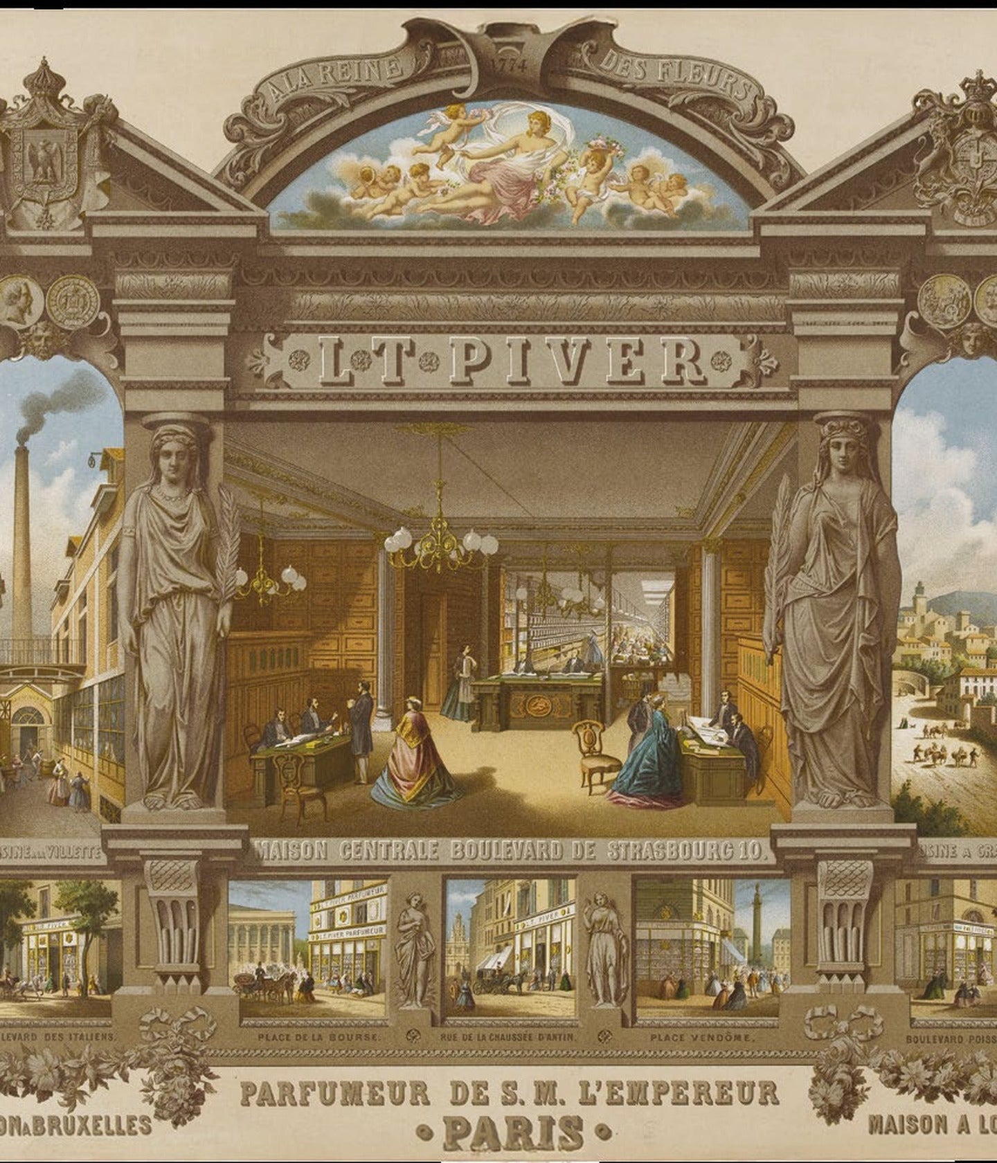 L.T. Piver – historischer Stich der Pariser Manufaktur