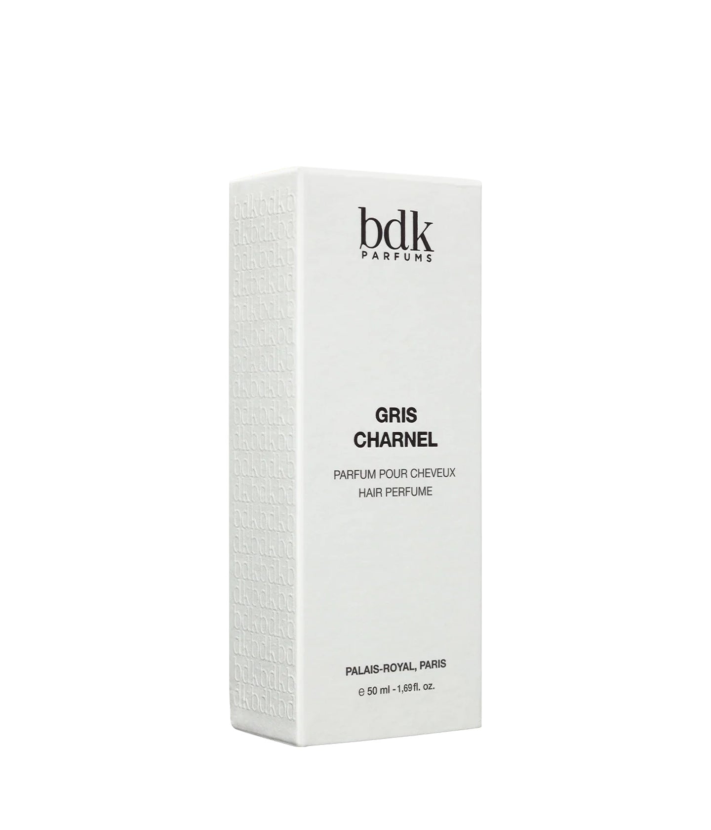 Verpackung des Haarparfums Gris Charnel von BDK Parfums