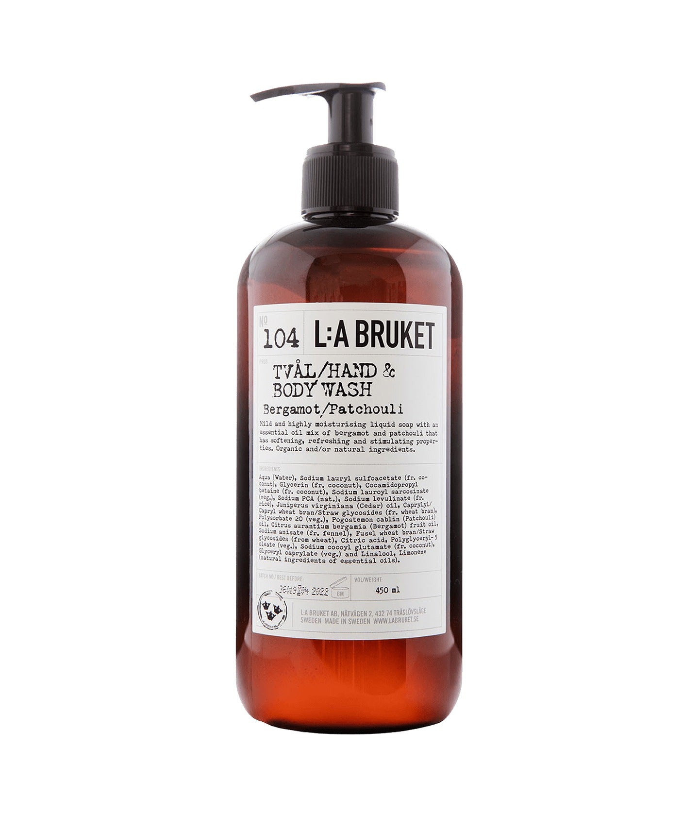 104 Hand & Body Wash Bergamot/Patchouli