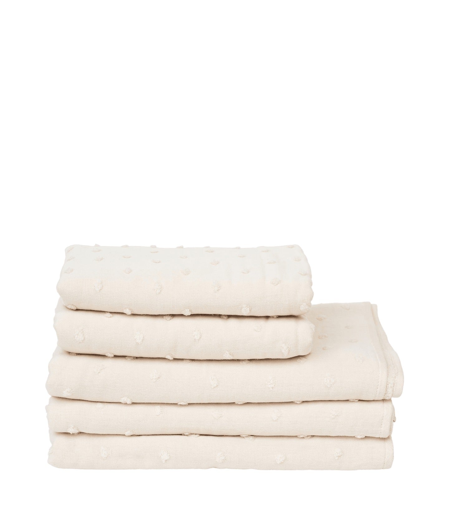 Handtuch Zero Twist Gauze Dot Beige