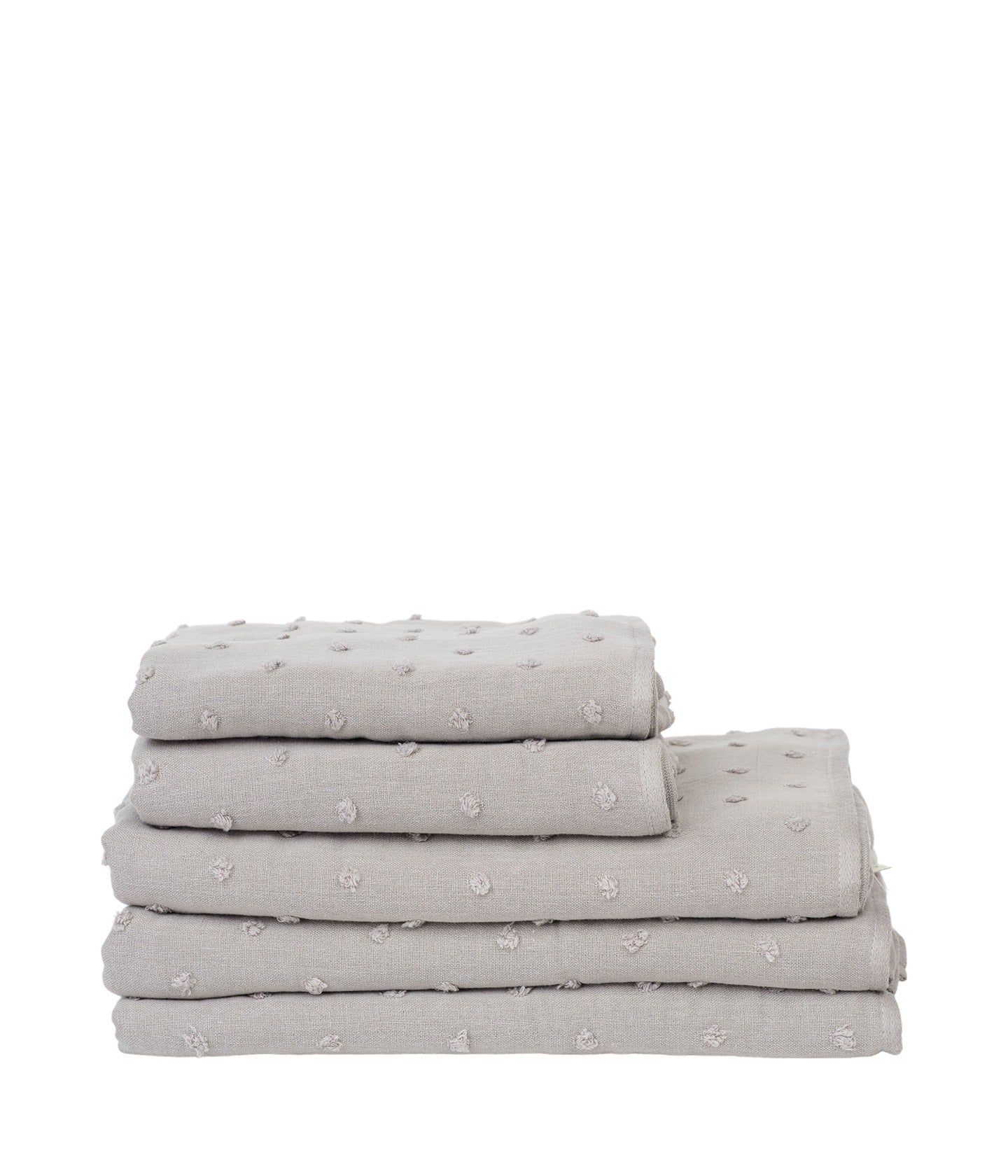 Handtuch Zero Twist Gauze Dot Grau