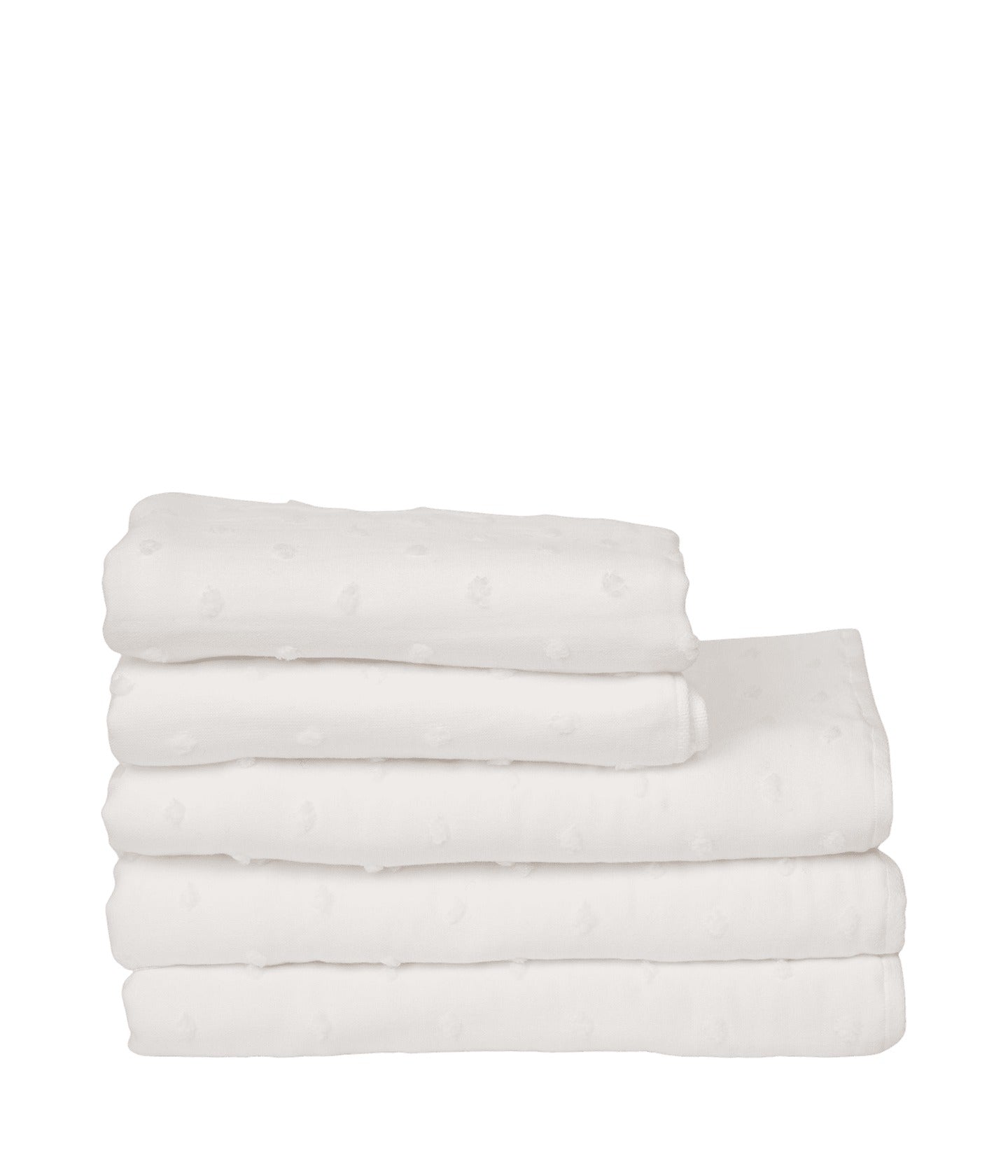 Handtuch Zero Twist Gauze Dot Weiss